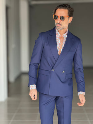 ABITO BLU   DOPPIOPETTO UN  BOTTONE METALLO