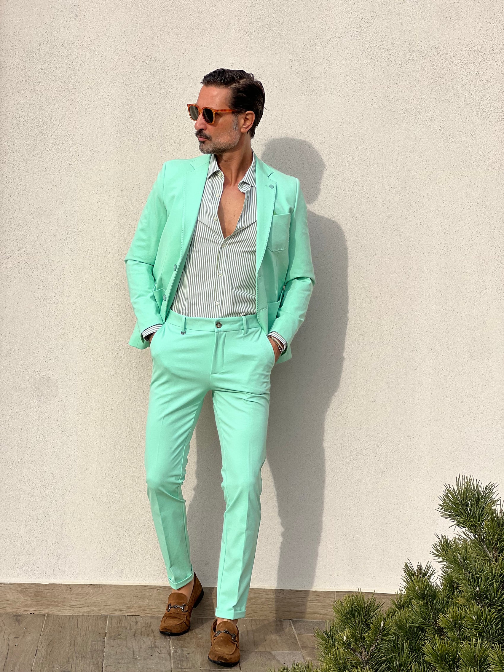 PANTALONE XAGON VERDE ACQUA PUNTOMILANO