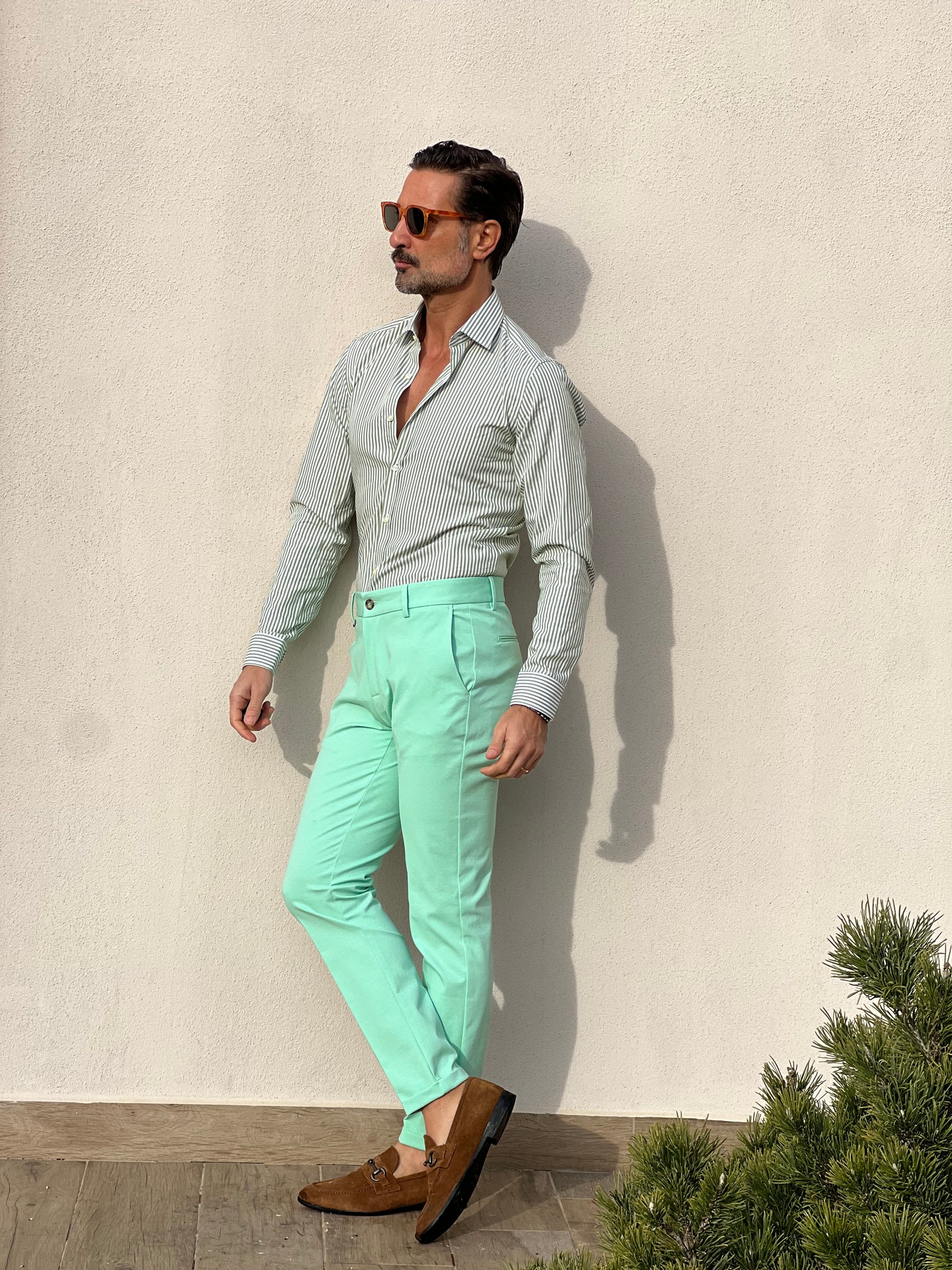 PANTALONE XAGON VERDE ACQUA PUNTOMILANO