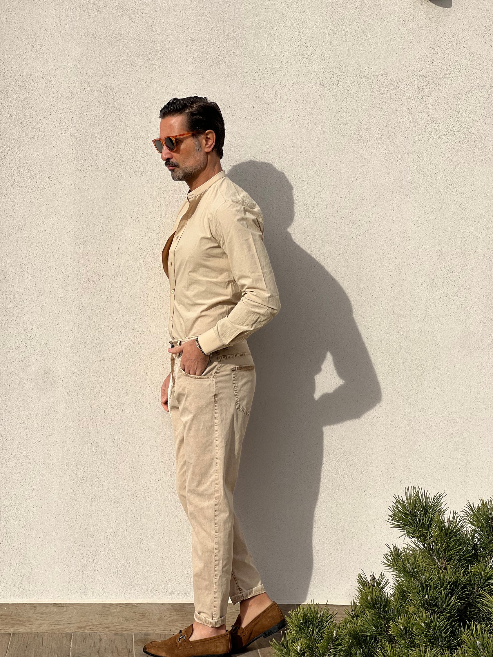 CAMICIA  DEPOT CAMMELLO  COREANA GARZATA