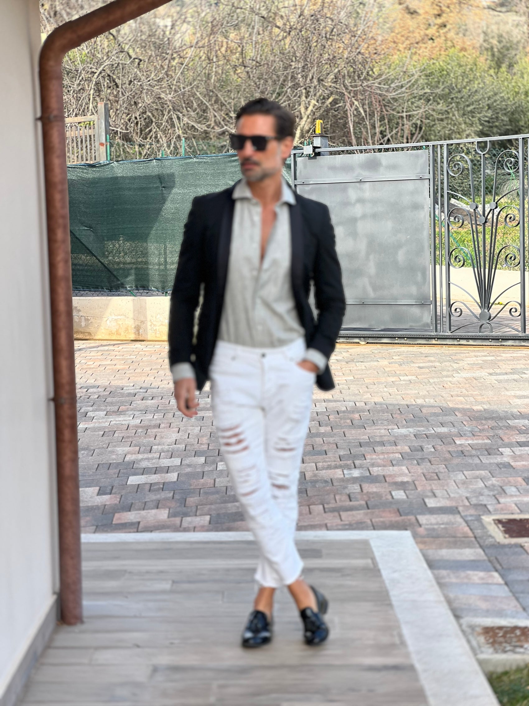 CAMICIA  DEPOT MILLERIGHE BIANCA E GRIGIA