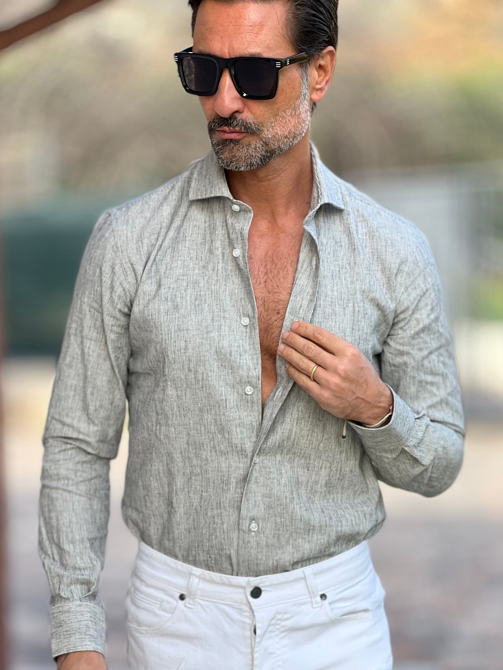 CAMICIA  DEPOT MILLERIGHE BIANCA E GRIGIA