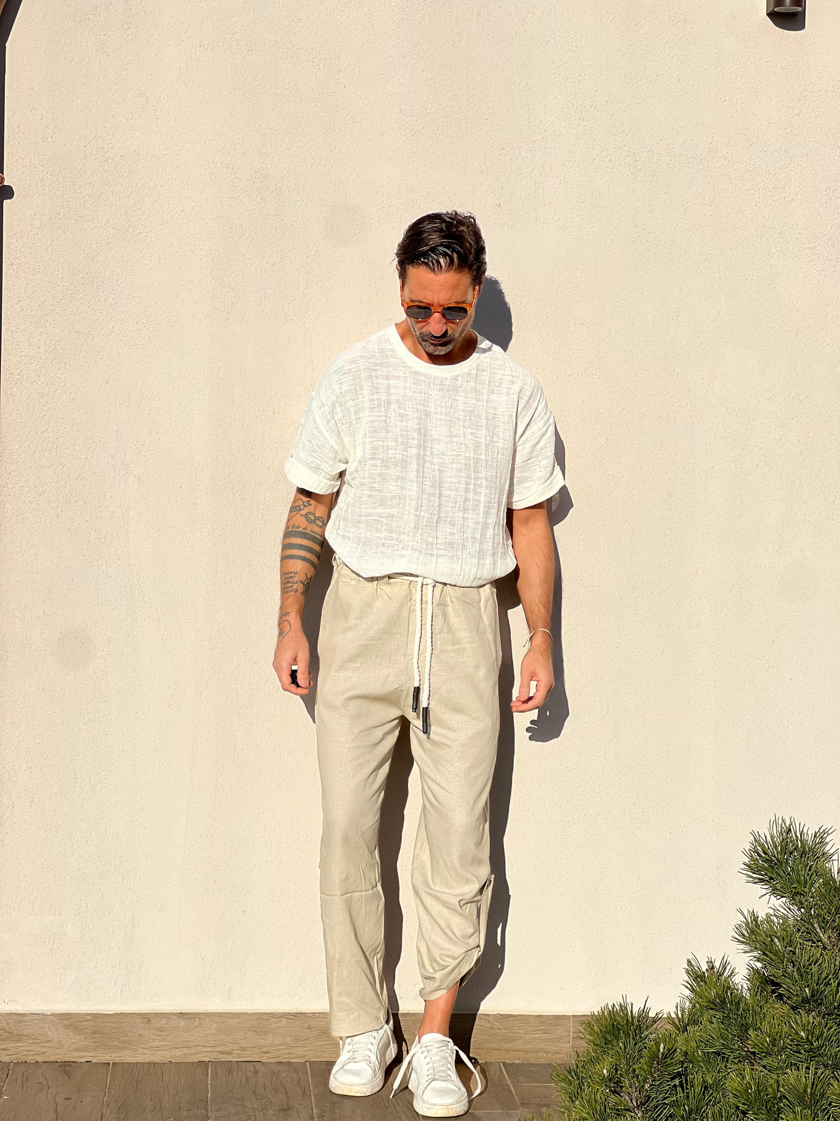 PANTALACCIO XAGON BEIGE  FIAMMATO CHIUSURA IN FONDO