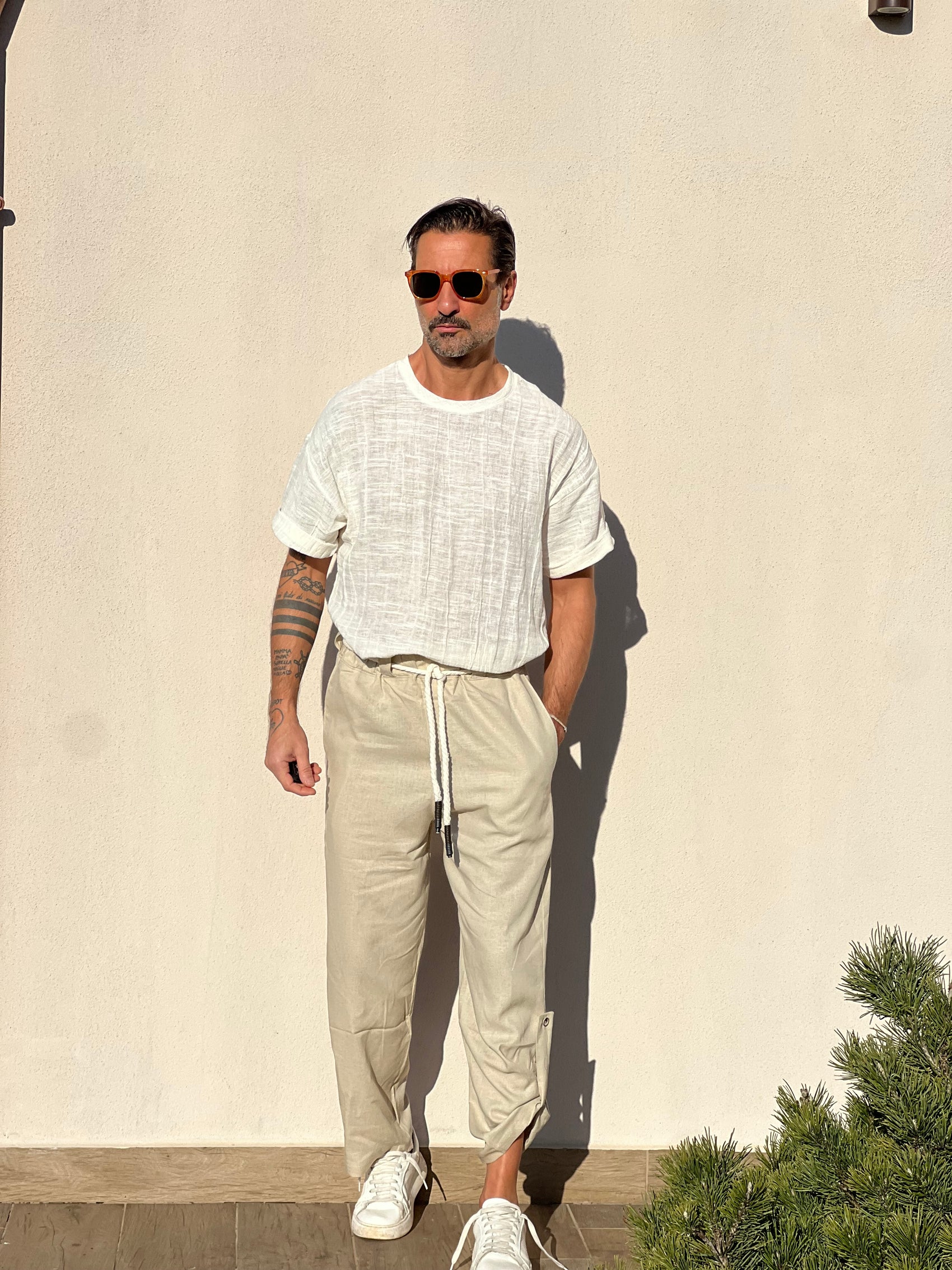 PANTALACCIO XAGON BEIGE  FIAMMATO CHIUSURA IN FONDO