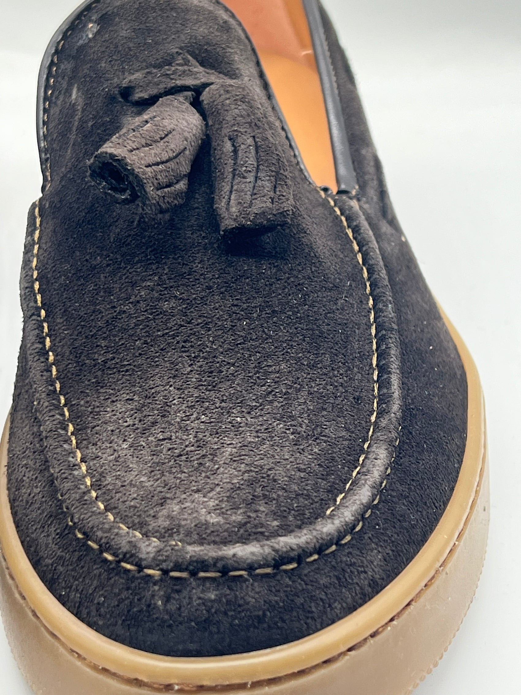 *MOCASSINO MORO CAMOSCIO FONDO BARCA