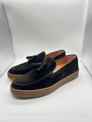 *MOCASSINO MORO CAMOSCIO FONDO BARCA