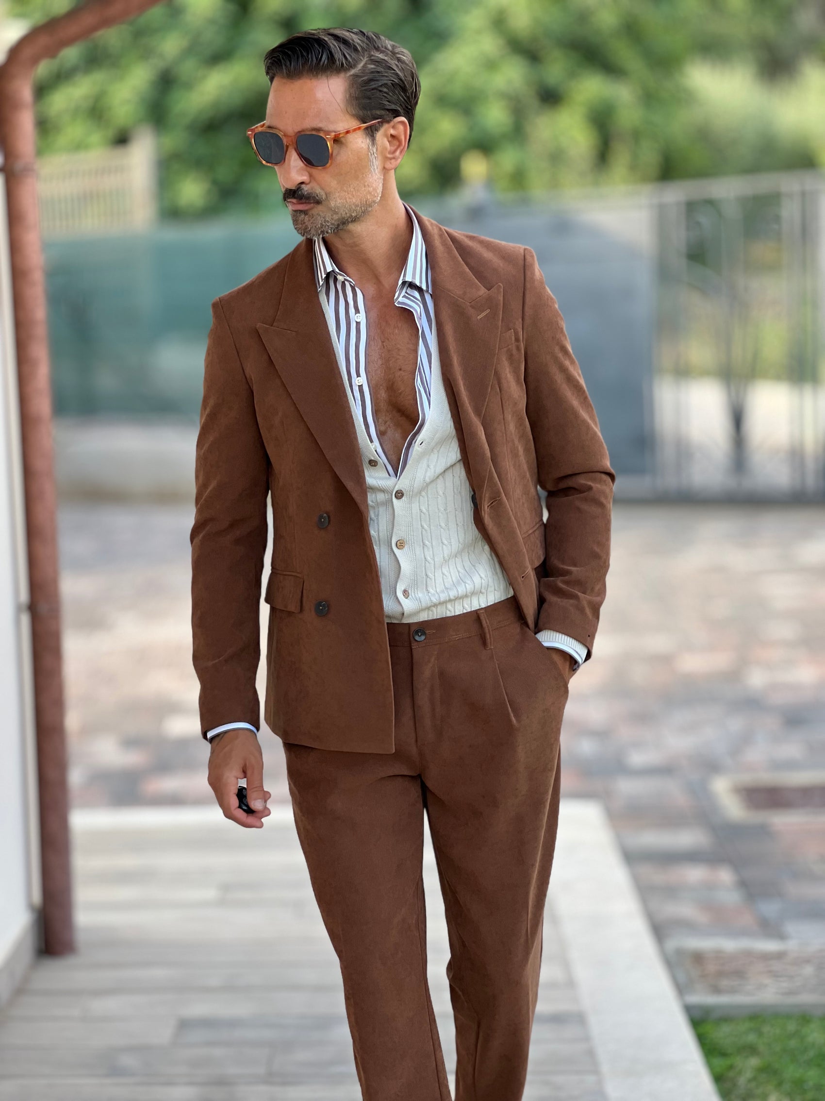 GIACCA DOPPIOPETTO MORO  VELLUTO ALTANTENSIONE