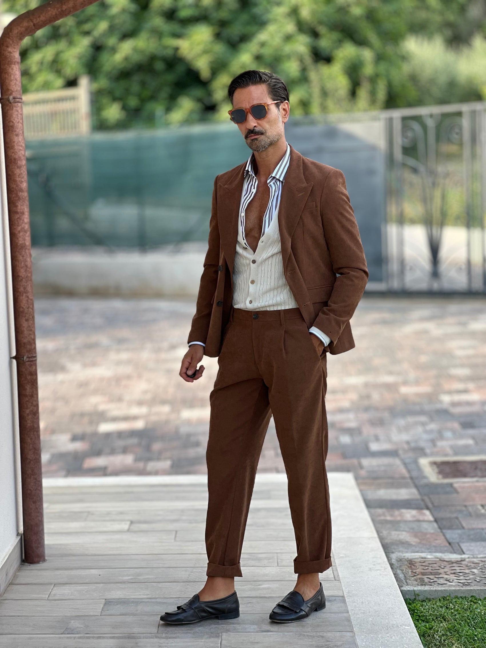 GIACCA DOPPIOPETTO MORO  VELLUTO ALTANTENSIONE