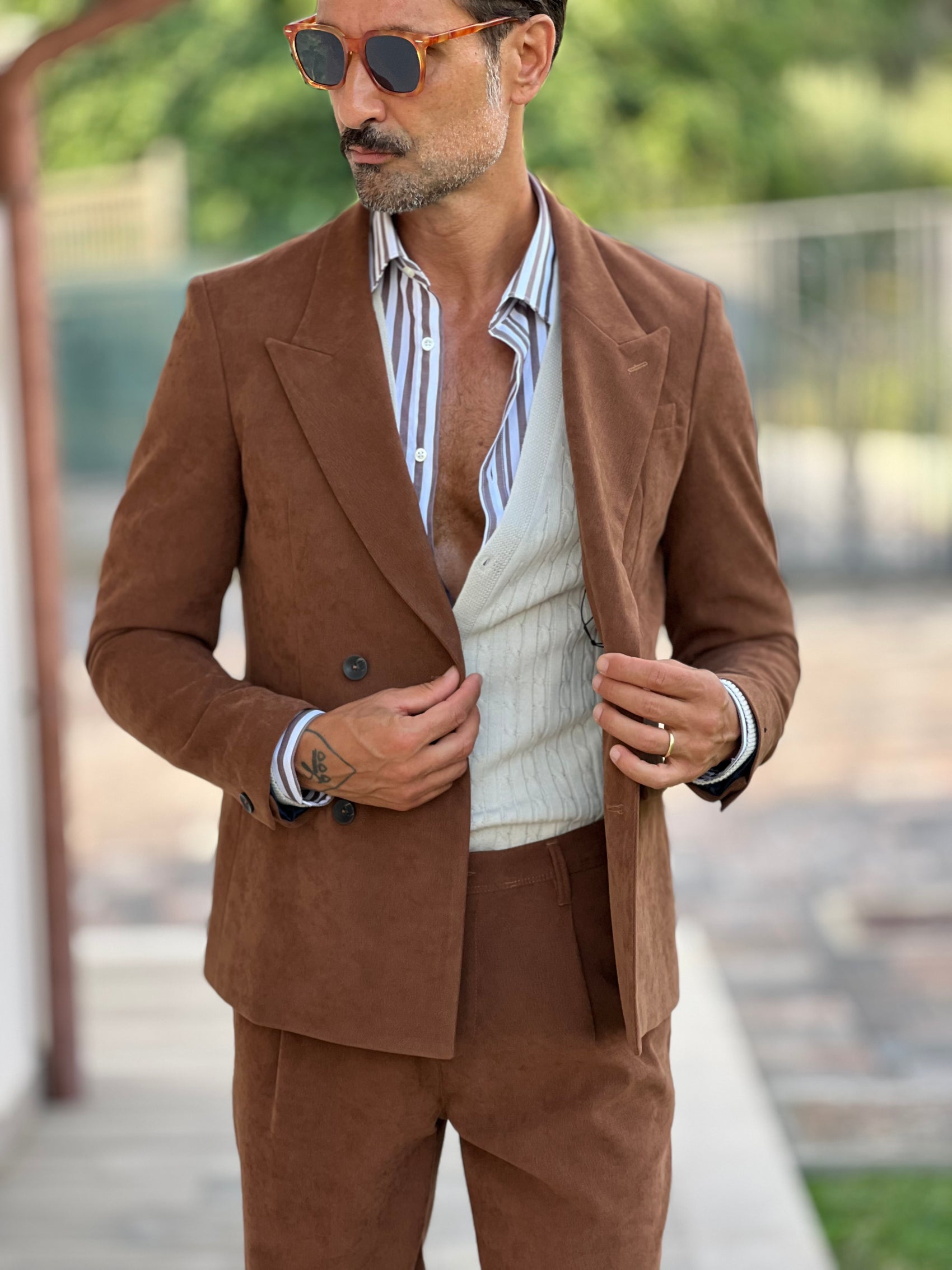 GIACCA DOPPIOPETTO MORO  VELLUTO ALTANTENSIONE