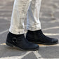 STIVALE CAMOSCIO NERO SPAZZOLATO